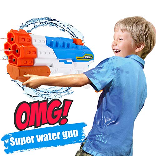 Gdaytao 1200CC High Capacity Water Guns with 4 Nozzles Water Blaster Pistol with 30-35 Feet Shooting Range Kids Adults Super Squirt Guns for Swimming Pool Beach Sand Water Fighting