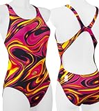 Aero Tech Designs Women's FINA AquaTak Competition Swimsuit - Swirl Print (XX-Large)