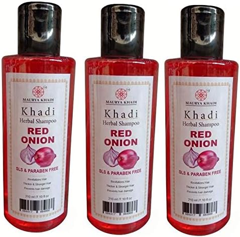 Maurya Khadi Onion Shampoo SLS & Paraben Free, Pack of 3
