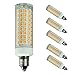 E11 led Bulb 75W 100W Equivalent Halogen Replacement Lights, Dimmable T4 /T3 JD Type Mini Candelabra Base, 1000 Lumens Warm White 3000K, AC 110V/ 120V/ 130V (5 of Pack)