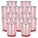 Just Artifacts Mercury Glass Votive Candle Holders 2.75-Inch Speckled Blush (Set of 12) - Mercury Glass Votive Candle Holders for Weddings and Home Décor