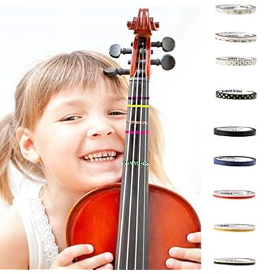 6PCS Fingerboard Tapes For Violin, Viola and Cello，LSSH Fingering Fret Board Note Position, Mini Colorful Set For Teacher, Student, Kids and Beginner