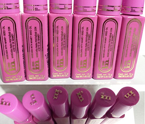 TOP Satisfied 6xPack MASCARA w/MAMEY SEED OIL O.45OZ EACH MADE MEXICO - BLACK NEW