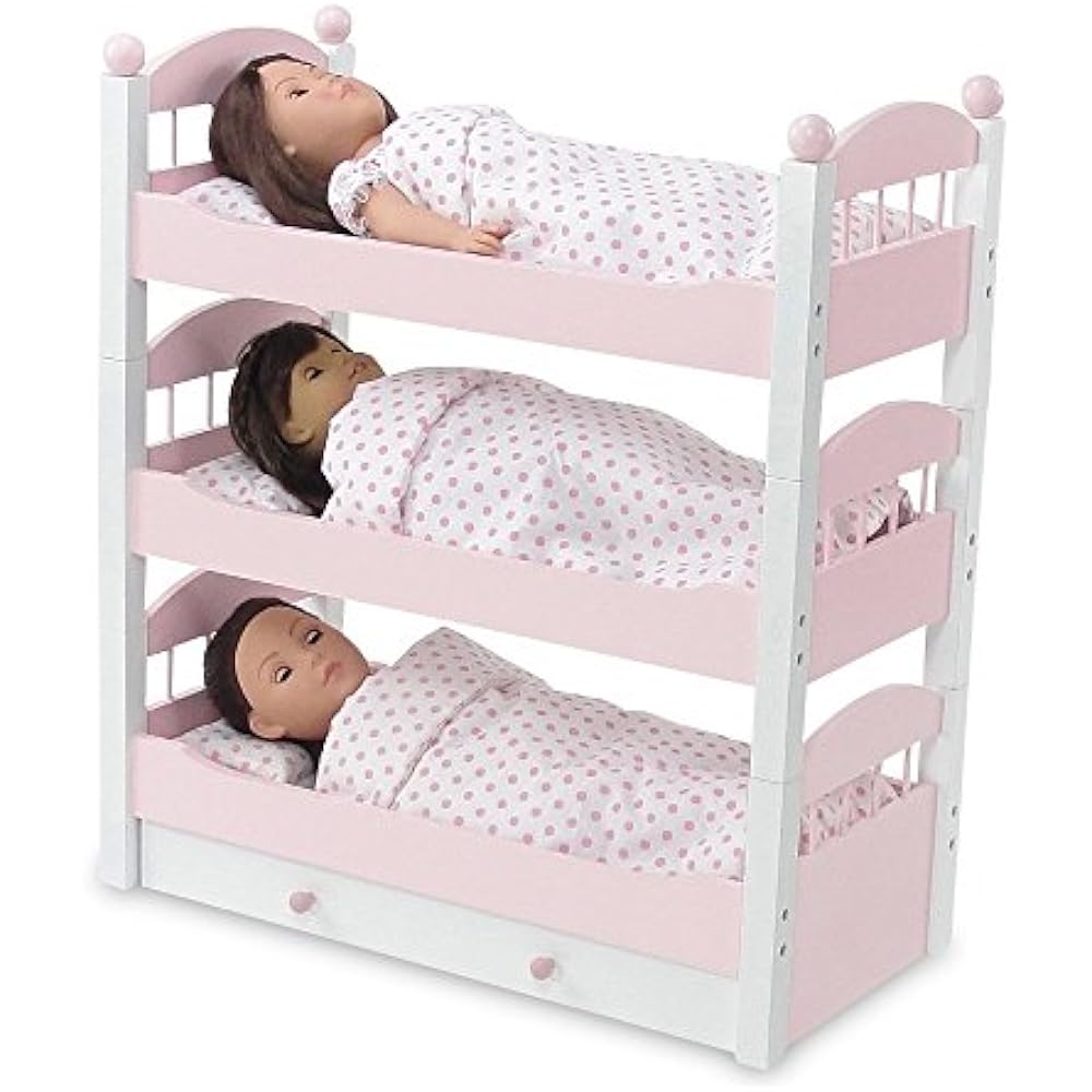 18 inch doll triple bunk beds