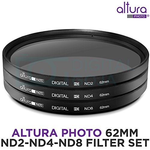 image for 62MM Altura Photo Neutral Density Professional Photography Filter Set 