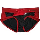 XIAYANG Trendy Underwear Men's Bikini Swim Trunks Shorts Beach Briefs Rope Belt Shorts