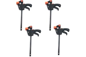 M MIMHOOY 4 Pcs Bar Clamps for Woodworking, 4 inch Quick Grip Clamps Light-Duty Wood Clamps F Clamp Woodworking Hand Tool