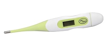 H+H BS 31 Fieberthermometer (mit flexibler Spitze, Schnelle Messung, Digital, LCD Anzeige, Elektronisches Thermometer für Bab