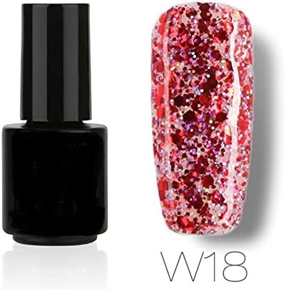 For Girl and Woman Nail Polish Fashion Colorful Removable Gel Nail Polish Nail Jewelry_W18 (Color : W18)