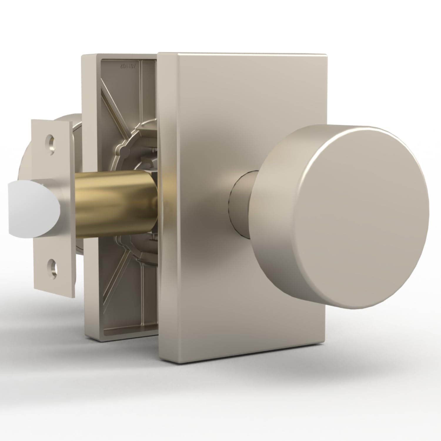 Photo 1 of Mega Handles Laura Passage Door Knobs - 1 Pack Reversible Interior Door Knobs, Heavy Duty Satin Nickel Door Knob for Closet & Hallway, No Lock, Fits All Standard Door Sizes - Satin Nickel