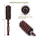 ALLMILL Natural Boar Bristle Round Comb Hair Brush with Ergonomic Natural Wood Handle,2.2 Inch,Styling Essentials for Hair Drying, Styling, Curling