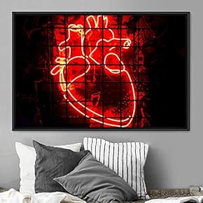 signwin Framed Canvas Wall Art Illuminated Words 3D...