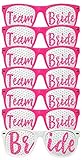 ADJOY Team Bride Wedding Party Sunglasses for Photo Props - Bachelorette Party favors for Birde and Team Bride (Hot Pink)