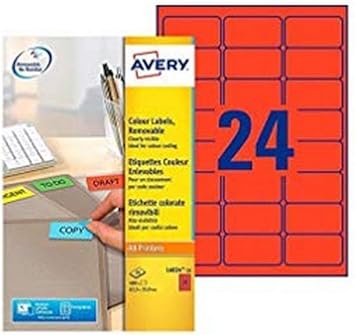 avery coloured labels