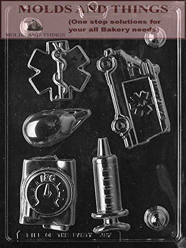 Emergency Kit Paramedic kit Ambulance, Syringe Doctor Chocolate Candy Mold With © Candy Making Instruction