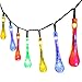 easyDecor Solar Powered String Lights 30 LED 21ft 8 Modes Water Drop Fairy Christmas String Light for Outdoor Party Wedding Patio Garden Holiday Decorations (Multi Color)