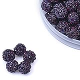 iCherry(TM) 10mm 100pcs/Lot Purple Clay Pave Disco Ball for Rhinestone Crystal Shamballa Beads Charms Jewelry Makings
