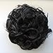 CAISHA Voluminous Bun Hairpiece Hair Bun Scrunchie Hepburn Bun Extension Wavy Black D1