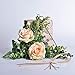 Pauwer Floral Hoop Wreath Set of 3 Artificial Rose Flower and Eucalyptus Vine Wreath for Wedding Backdrop Wall Decor