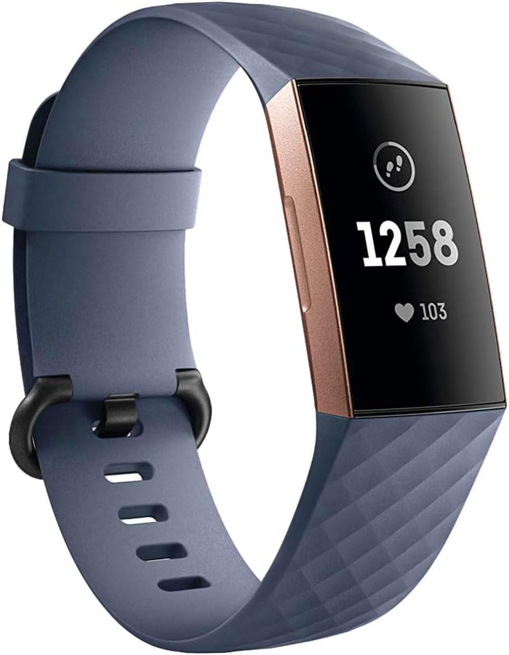 Dolank compatible with Fitbit Charge 3 Strap, Premium TPU Sport Replacement Bands Adjustable Wristband Fitness Accessories Small Large Women Men for Fitbit Charge 3 Advanced Health & Fitness Tracker