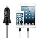 iPhone Car Charger, JETech Dual Rapid USB Car Charger Cigarette Charger with 5V 2.1A Lightning Cable - 0658