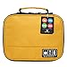 BAGSMART Electronics Travel Organizer Bag Hard Drive Case for Various USB, Phone, Cable, Charger, Yellow