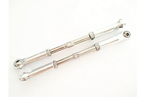 EPTNNASO Harden Steel Adjustable Turnbuckles with Aluminum Ends Silver - 2pcs Set for H-P-I 1/8 Savage Flux X XL 4.6 5.9 HP 93535