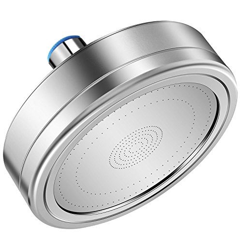 Filtered Shower Head, Couradric 5 Inch Shower Head Water Filter with Removes Chlorine, Hard Water Softener, Improve Dry Hair and Reduces Itchy Skin, All Metal Shower Head
