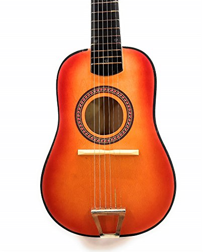 Kids 6 String Wooden Acoustic Ukulele Toy Classic Guitar Musical Instrument Toy w/ Tunable Vibrant Sounds Ukulele , Acoustic Guitar For Kids (Orange)