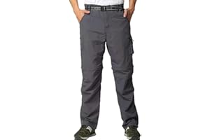 ANYANMOUTN Mens Cargo Pants, Convertible Hiking Pants Quick Dry Waterproof Outdoor Zip Off Outdoor Casual Travel Pants