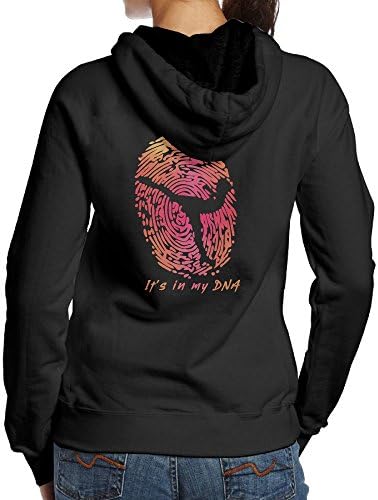Koppoer Figure Skating It's In My DNA Women's Long Sleeve Hoodie Sweatshirt Pullover L