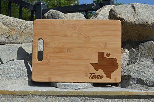 Personalized Cutting Board, Wedding Gift, Laser engraved cutting board,Wedding Gift for couple, Kitchen decor (Texas)