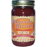Mauro's Kitchen Gourmet Red Chili Salsa Made With Dried Red Pueblo Chile Peppers (Unique to Pueblo Colorado), Mexican Salsa, Natural Ingredients, Gluten Free, Versatile Mexican Hot Sauce or Italian M