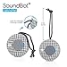 SoundBot SB510FM FM RADIO Water Resistant Bluetooth Wireless Shower Speaker with Built-in Mic, Detachable Suction Cup & Lanyard - Houndstooth