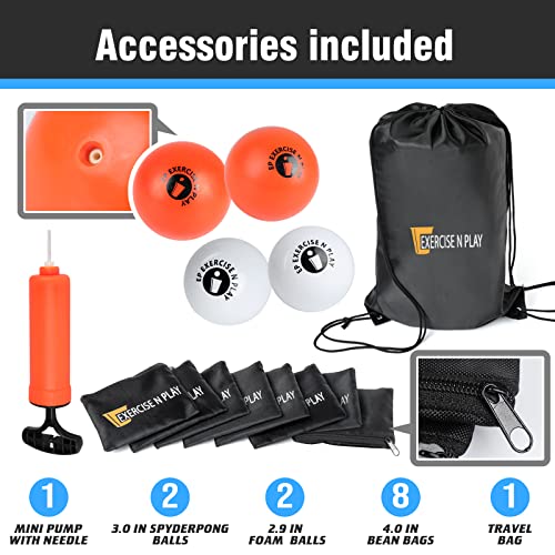 12 Pack Giant Buckets and Balls Yard Tossing Game Set with Carrying Bag