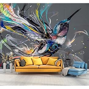 Wall Mural Colorful Graffiti Removable Wallpaper Wall Sticker for Bedroom Living Room - 66x96 inches