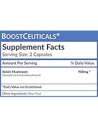 Reishi 900mg cápsulas de 100 Ganoderma lucidum Reishi Hongo por boostceuticals