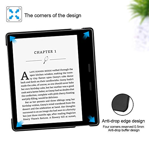 Jingdu Water-Safe Case for All-New Kindle Oasis(10th Generation, 2019 Release and 9th Generaion, 2017 Release) Premium PU Leather Slim Lightweight Smart Cover with Auto Wake/Sleep (Kongming Lantern)