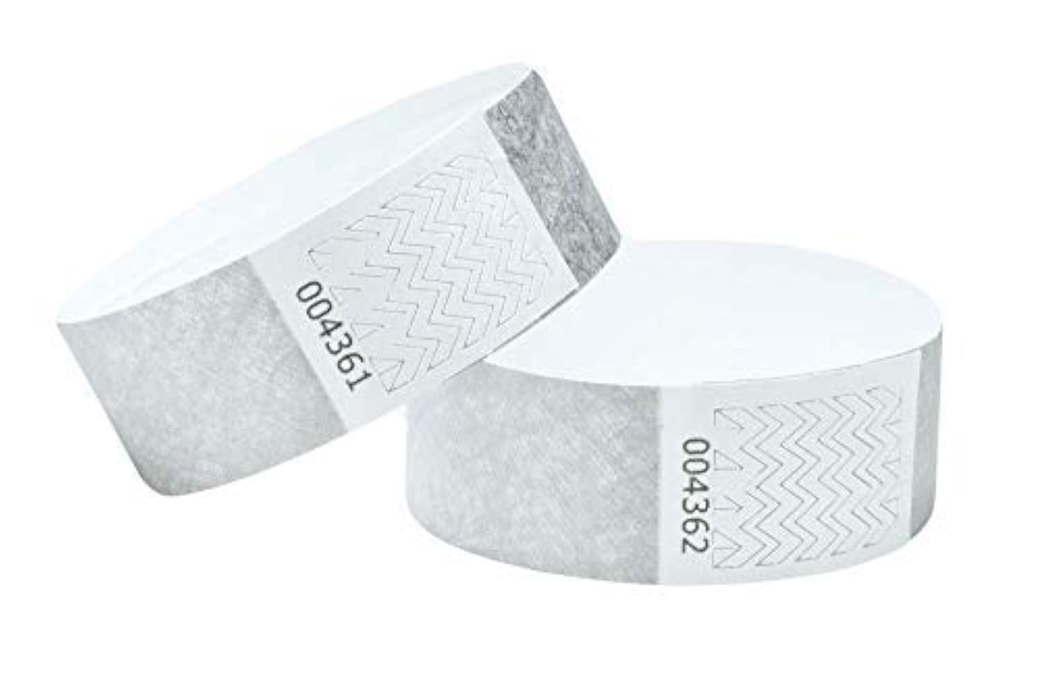 Tyvek Wristbands 3/4 inch 100 Pack, Paper Like Bracelets Used for Events, Nightclubs, waterparks etc. Silver