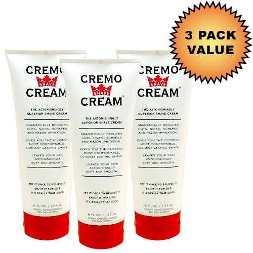 Cremo Cream The Astonishingly Superior Shave Cream, 6 Fluid Ounce  :: 3 Pack image