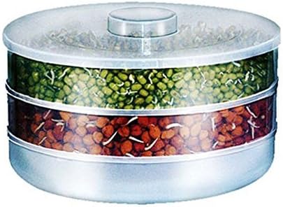 Roseleaf Plastic 3 Compartment Sprout Maker Box - White