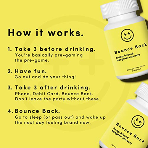 Bounce Back Hangover Recovery and Prevention Pills (30 Capsules