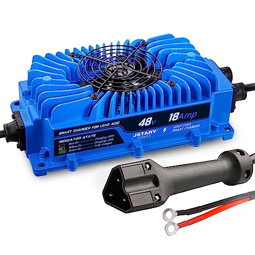 JstaryPower Waterproof Golf Cart Battery Charger For EZGO RXV 48 Volt