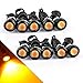YITAMOTOR 10 Pack LED Eagle Eye Bulbs Amber Car Motorcycle Daytime Running Lights DRLs Fog Signal Backup Reverse Power Wheel Front Grill Bumper License Plate Universal Light