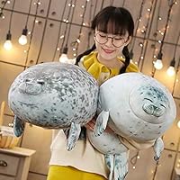 Batteraw 30cm/40cm/60cm 3D Simulation Seal Stuffed Toy Cute Seal Plush Toy Baby Sleeping Pillow Chair Cushion