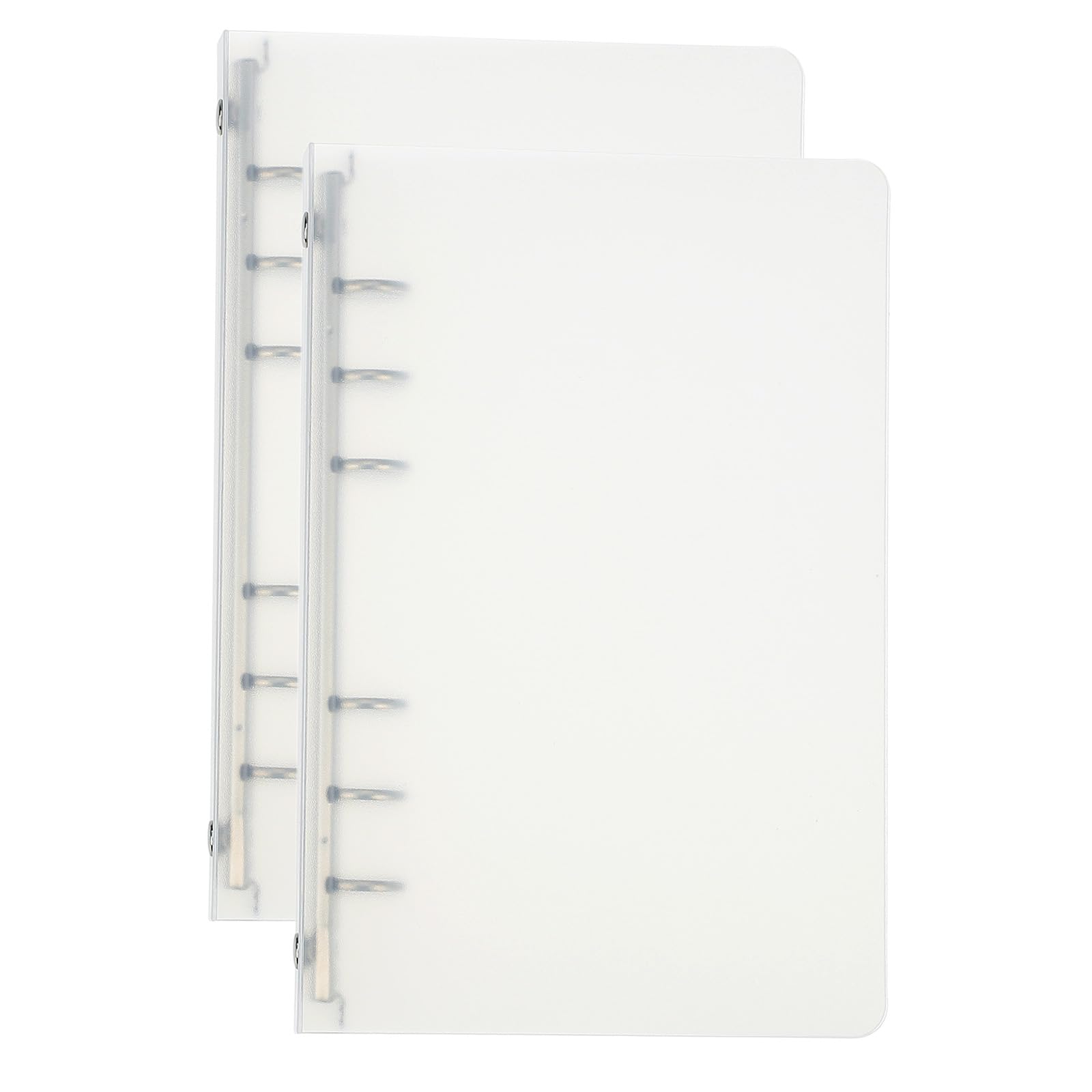 Patikil A6 Binder Cover, 2 Pcs PP 6 Ring Loose Leaf Binder Protector, Transparent