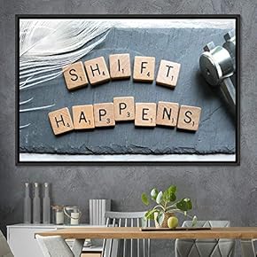 signwin Framed Canvas Wall Art Word Panels 3D...