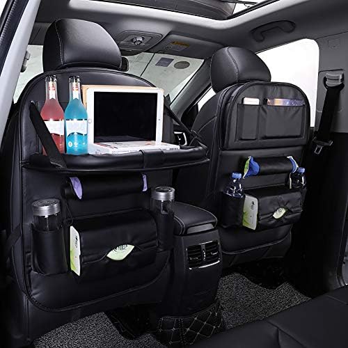 OLDLU Car back seat organizer protector,Universal use as car backseat organizer for kids,Storage bottles,Tissue box,Toys-G