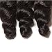 YIROO 9A Brazilian Loose Wave Virgin Human Hair Bundles,100% Unprocessed Human Hair Extensions Weave Natural Color (16 18 20inch, 1B)