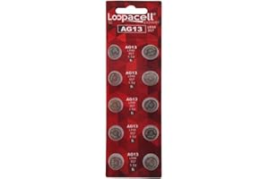 LOOPACELL AG13 LR44 L1154 357 76A A76 Button Cell Battery 10 Pack